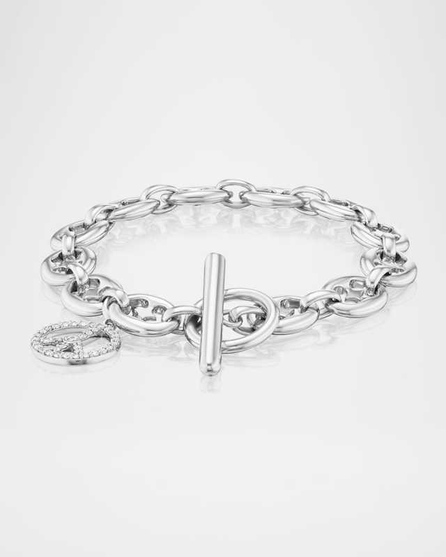 Mariner Toggle Peace Charm Bracelet